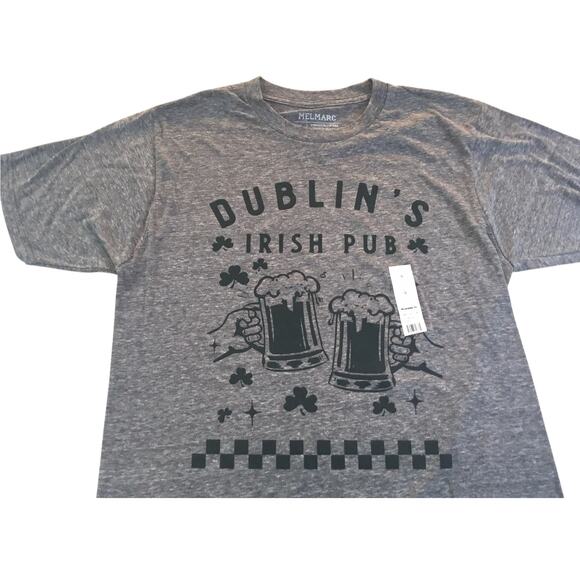 Dublin's Irish Pub T-Shirt Gray Green NWT Small New - Picture 2 of 2